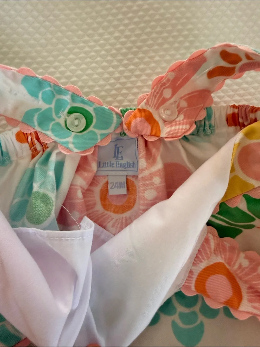 Little English girls 24 months ‘retro floral’ bubble